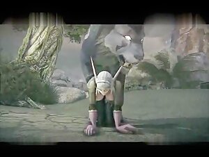 Watch Now: Epic Battle Between Horny Elfin Playgirl and Gigantic Mystical Beast!